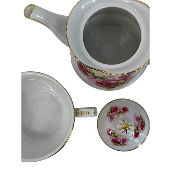 Porcelain Treasures Hand Paint Tea For One Set By Betty Platner Rose 8817 - Picture 6 of 8